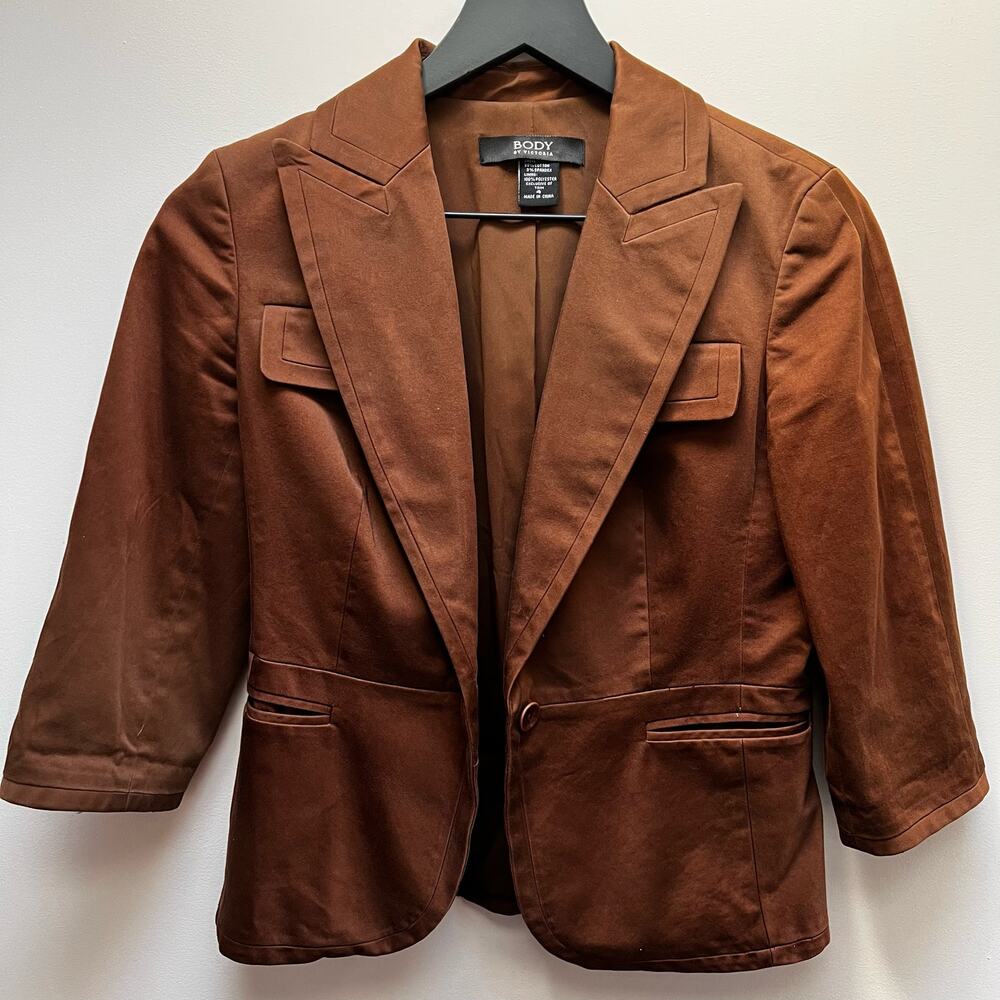 Victoria's Secret Brown Satin Blazer